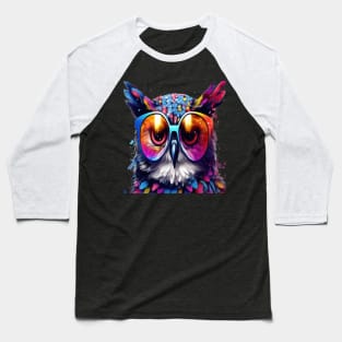 owl Mandala Animal Ilustration Baseball T-Shirt